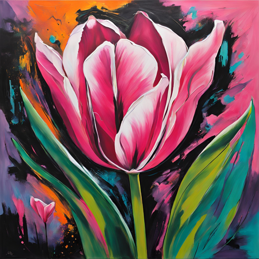 Zoom Acrylics:  Blooming Tulip Mastepiece! Tue’s 22nd April 7pm-8.45pm