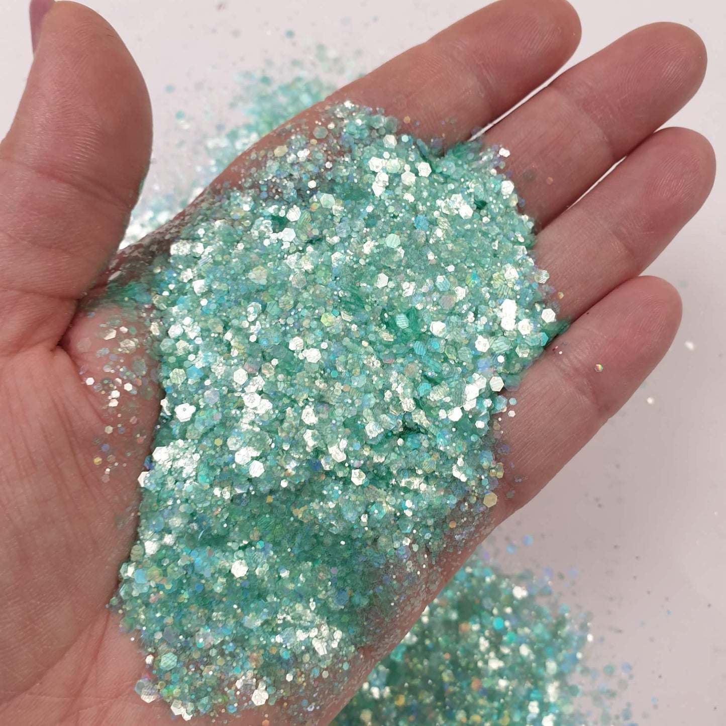 Planet-Friendly Bio Pastel Green Glitter Mix: Sebille