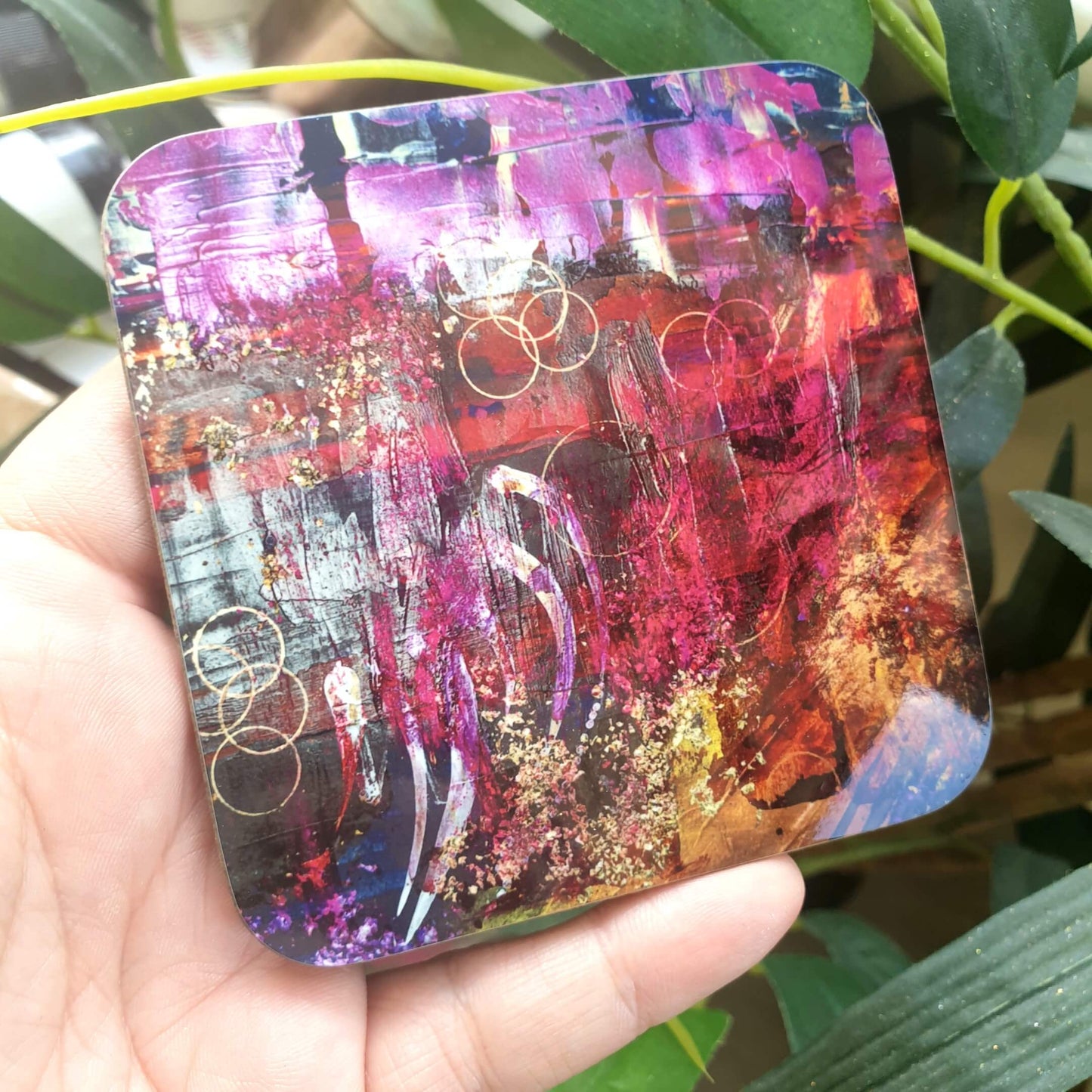 Urban Intuition: Set of 4! - Watercolour Printed Hardwood Coasters 9cm Squared!