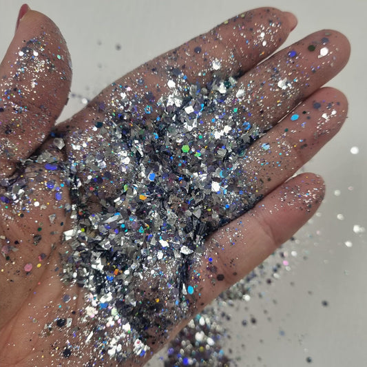 Super special Glitter and Sparkle Dust Mix:  Silver Bells!