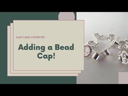 Silver Plated Metal Bead Caps: Pack of 32